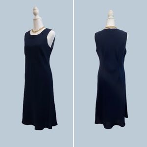 Jessica Howard Womens Sheath Dress Size 10 Petite Navy Blue Career Dress
